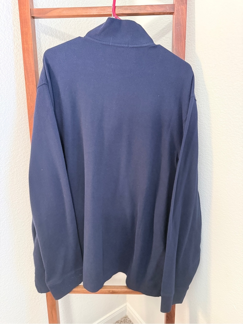 Polo Ralph Lauren Estate Rib Navy Quarter-Zip Pullover - Picture 3 of 6